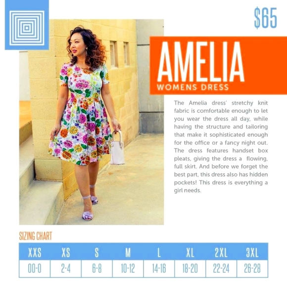 Vintage Lularoe Amelia M Pink and Black Floral Pattern NWT - Picture 6 of 7